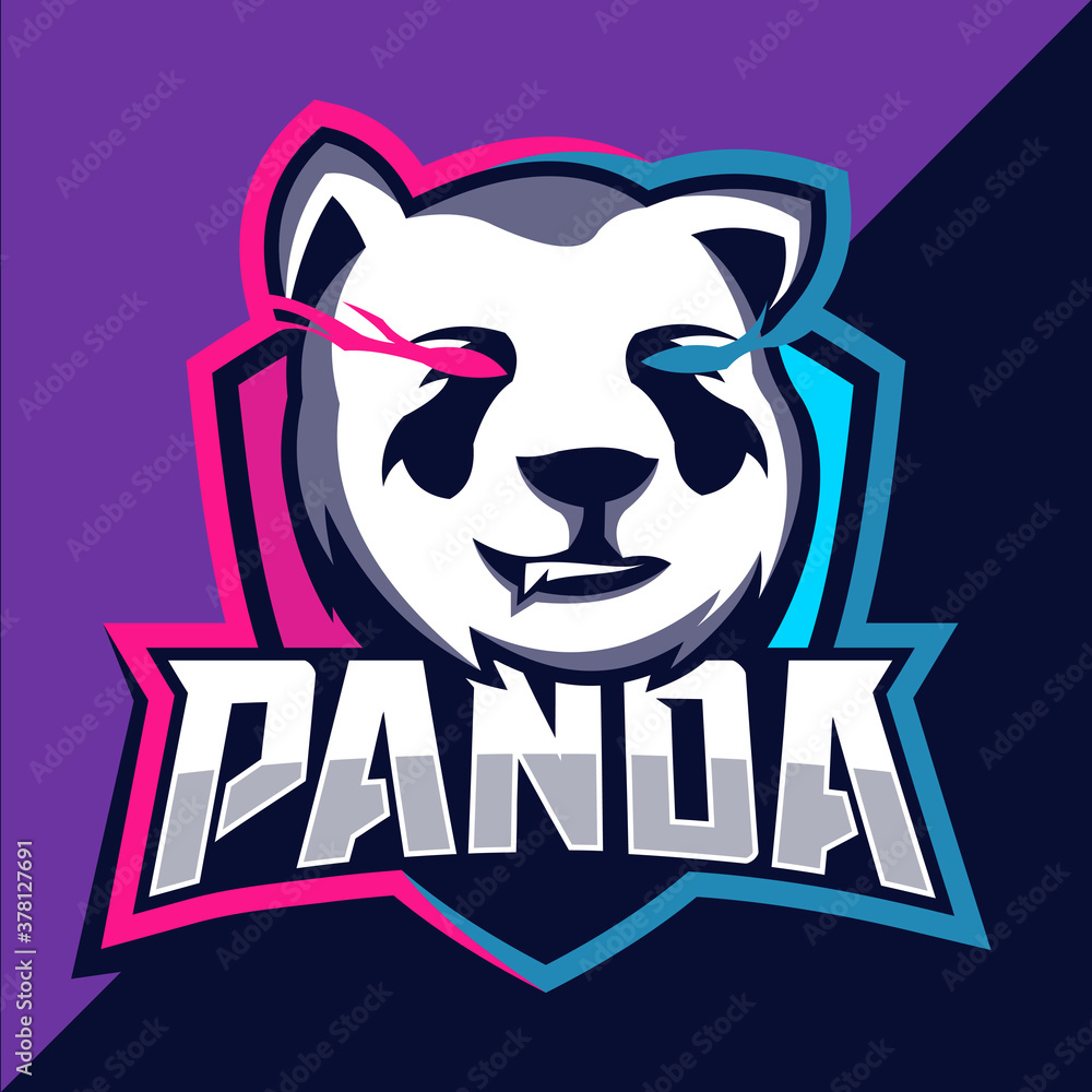 panda mascot esport logo design panda mascot esport logo design