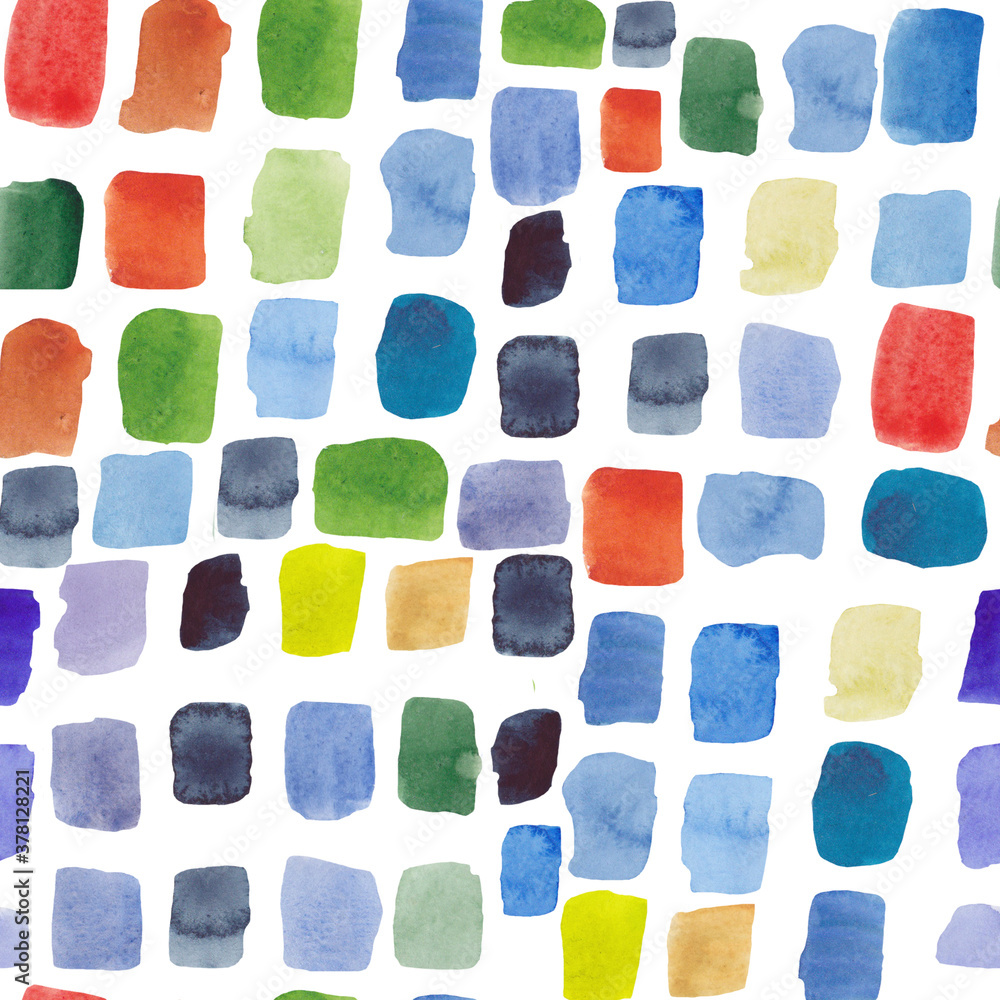 Pattern abstract mosaic wall. Watercolor stoke Pattern abstract mosaic wall. Watercolor stoke