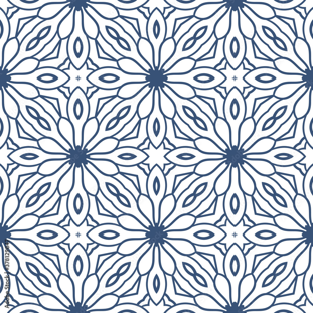 Fantasy seamless pattern with decorative mandala. Abstract round doodle floral background. Floral geometric infinity background. Wrapping paper, textiles, fabric. Vector illustration. Fantasy seamless pattern with decorative mandala. Abstract round doodle floral background. Floral geometric infinity background. Wrapping paper, textiles, fabric. Vector illustration.