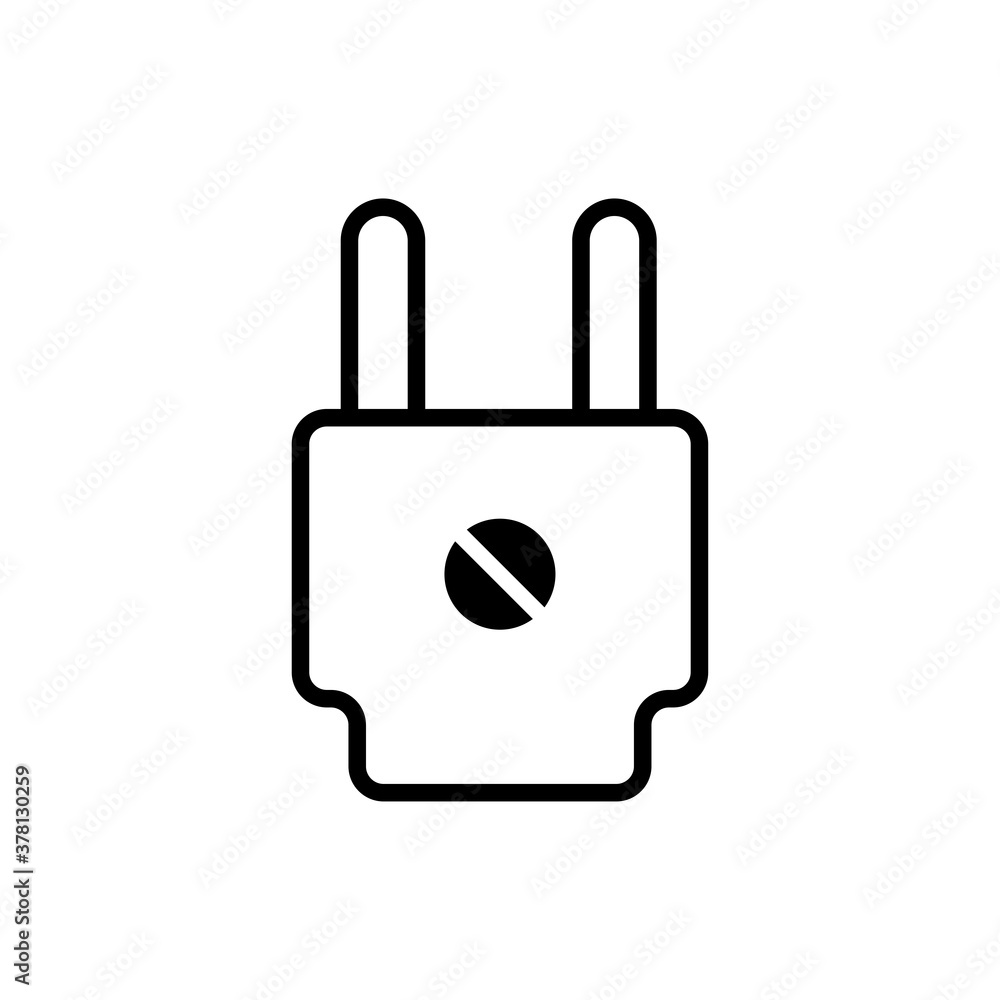 Obraz premium Electric plug line icon