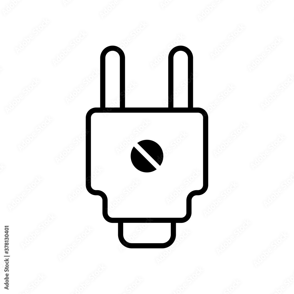 Obraz premium Electric plug line icon