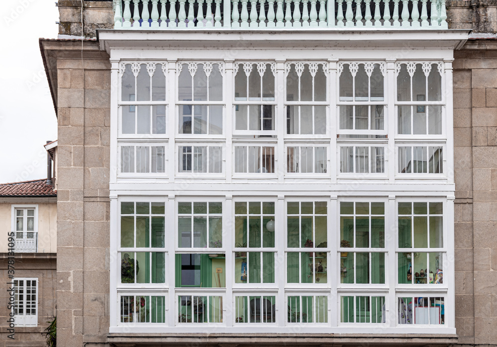 building facade in the city of ourense in spain building facade in the city of ourense in spain
