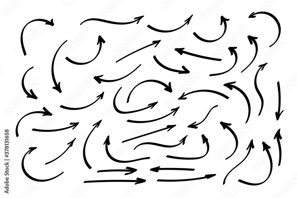 Doodle symbols. Pointer icons. Pointer graphic symbols. Doodle symbols. Pointer icons. Pointer graphic symbols.