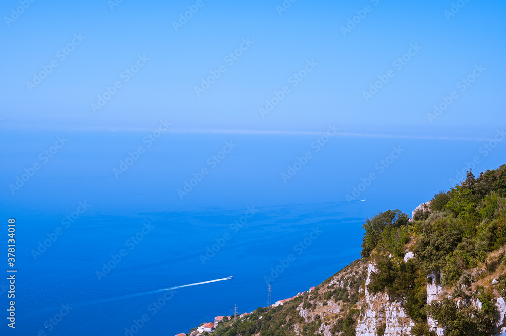 Amalfi coast. Beautiful panorama with the sea. High quality photo