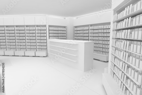 Obraz na plátně 3D Illustration Rendering
