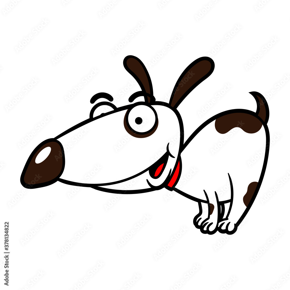 Adorable Little dog barkling Cartoon Vector Adorable Little dog barkling Cartoon Vector