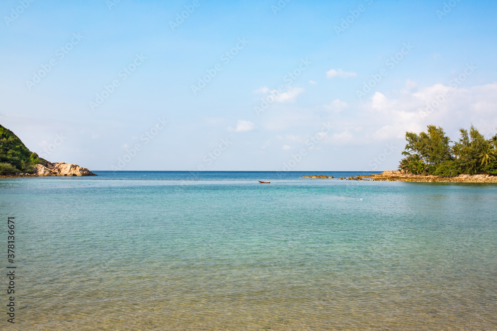 Beach with Crystal water and Rocks beach view at Koh Phangan Island Thailand
Beach with Crystal water and Rocks beach view at Koh Phangan Island Thailand