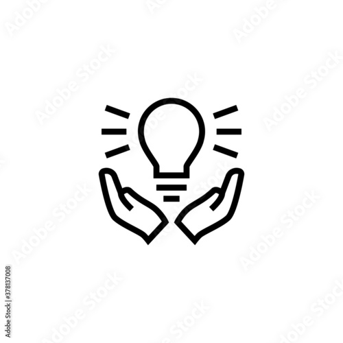 Main idea Icon in black line style icon, style isolated on white background