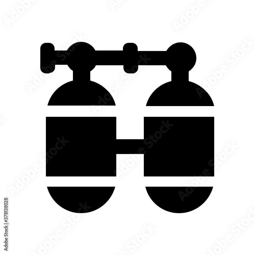 
Oxygen bottles containers in cylinder shape, editable flat vector  
 photo