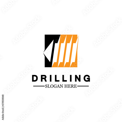 Drill logo icon design template ,Logo for mining / business / bore / drilling business / oil drilling. Other companies. Vector illustration.