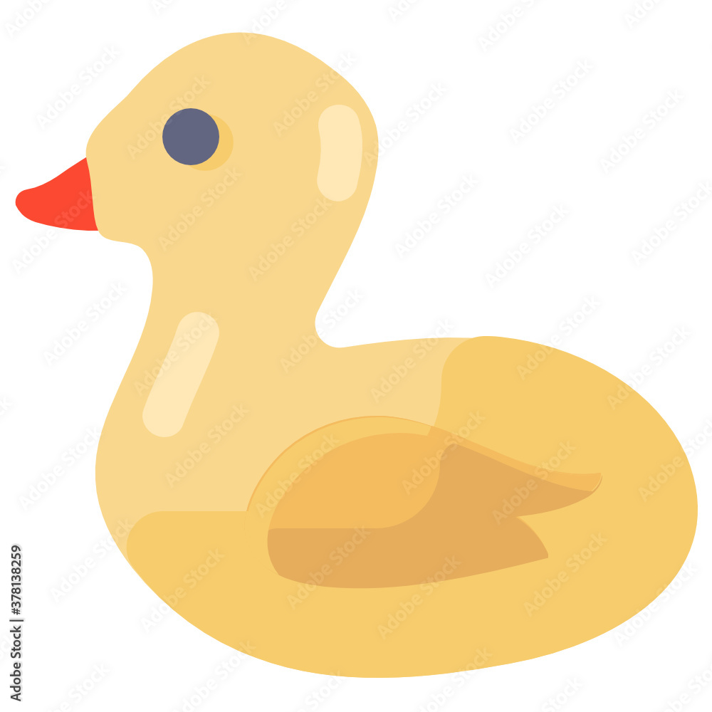 Kids rubber plaything, icon of bath duck toy vector design
Kids rubber plaything, icon of bath duck toy vector design