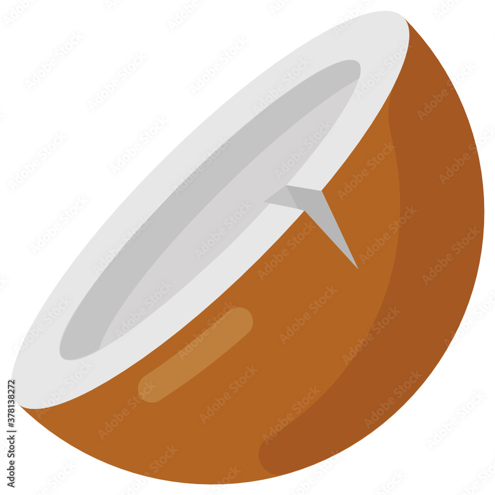 Tropical coconut icon in editable style
Tropical coconut icon in editable style