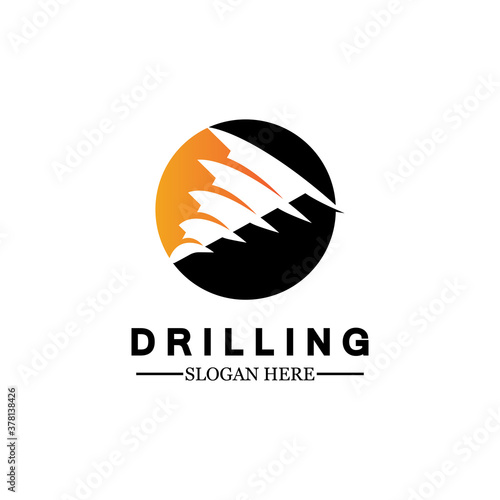  Drill logo icon design template ,Logo for mining / business / bore / drilling business / oil drilling. Other companies. Vector illustration.