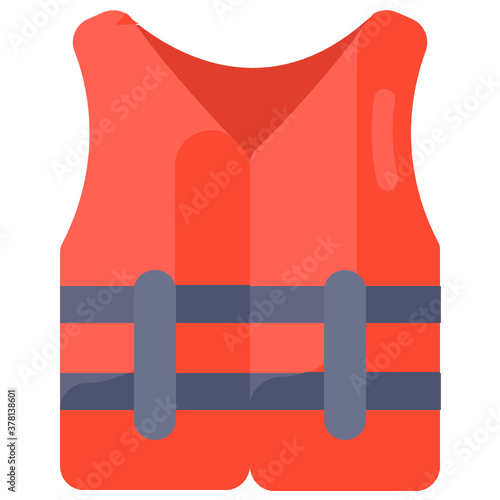 
Icon of life vest, editable icon of lifesaver 
