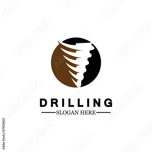  Drill logo icon design template ,Logo for mining / business / bore / drilling business / oil drilling. Other companies. Vector illustration.