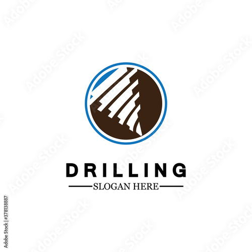  Drill logo icon design template ,Logo for mining / business / bore / drilling business / oil drilling. Other companies. Vector illustration.
