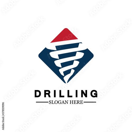  Drill logo icon design template ,Logo for mining / business / bore / drilling business / oil drilling. Other companies. Vector illustration.
