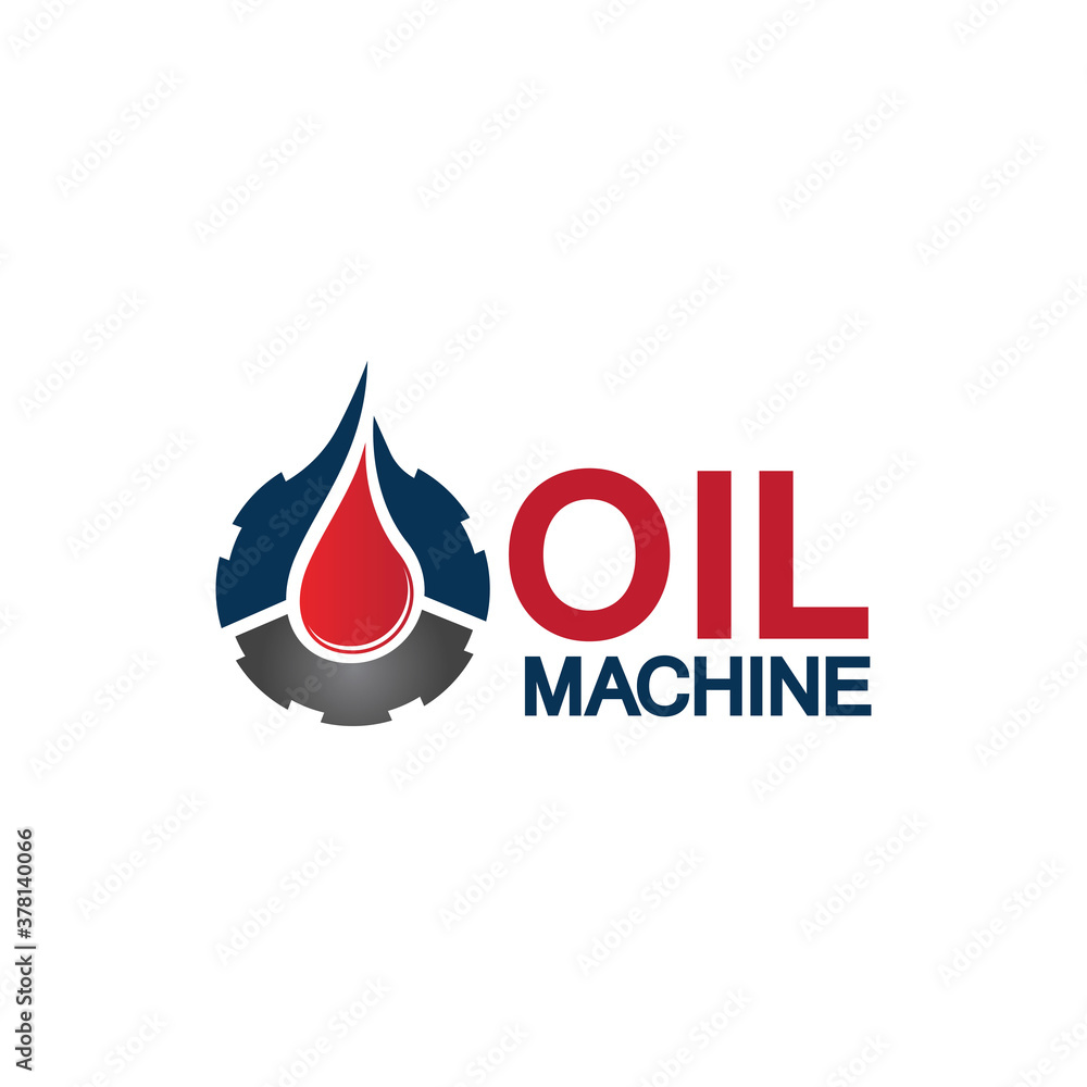 Obraz premium Oil industry vector design template,Oil Industry logo designs concept vector, Oil Gear Machine logo template symbol