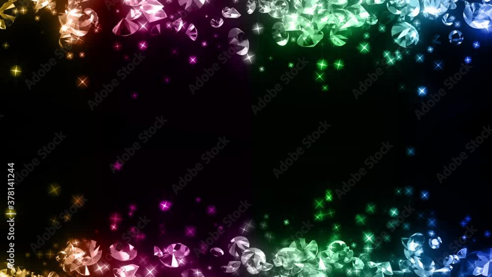 rainbow diamond particle side loop background animation rainbow diamond particle side loop background animation