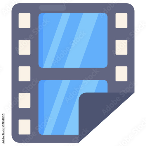 
Trendy flat style of image reel icon
