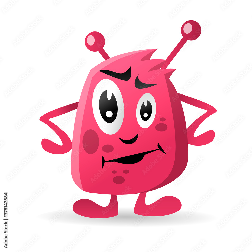 Monster vector character, monster cartoon illustration.