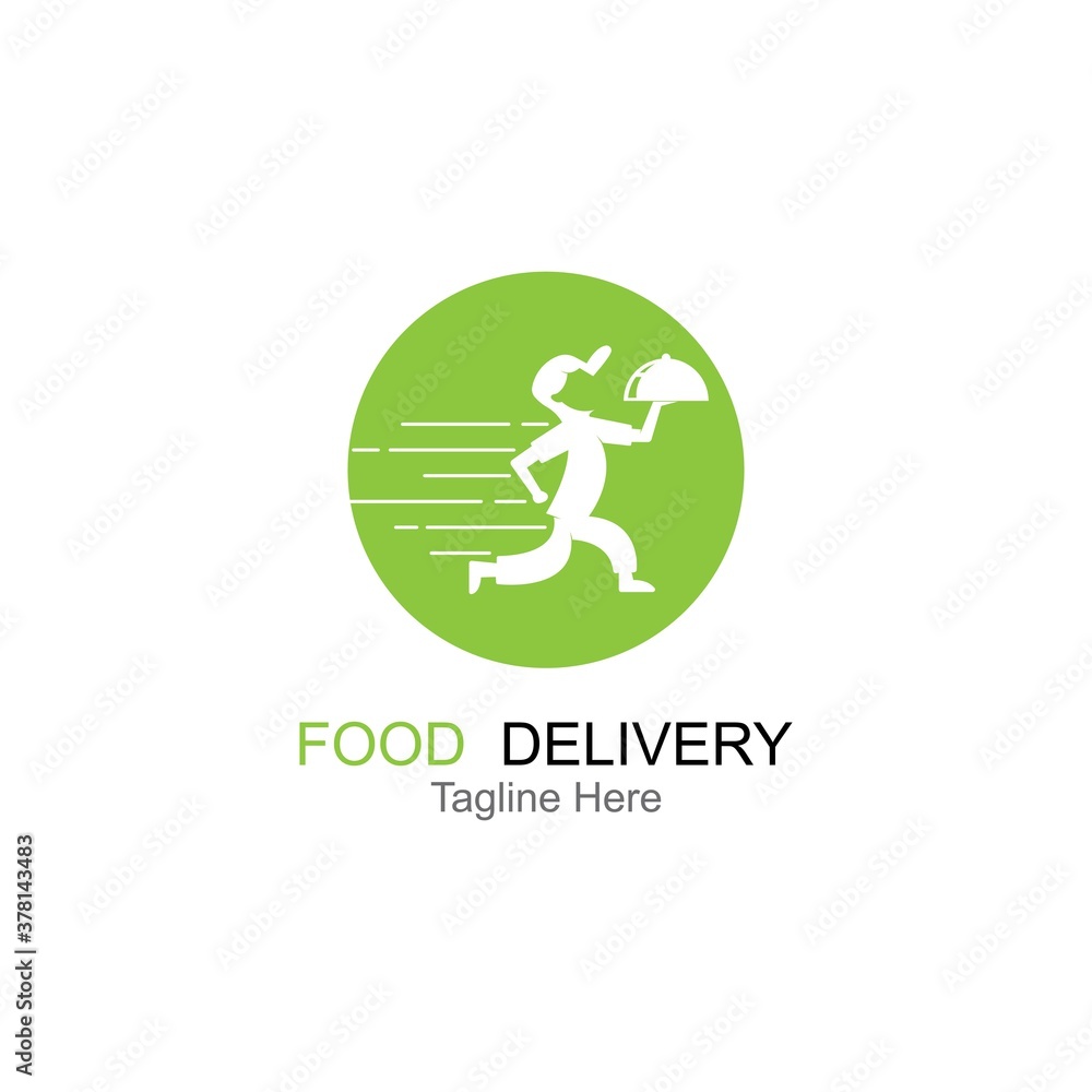 Fototapeta premium Food Delivery Logo Template Design.