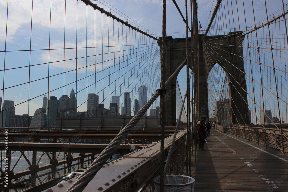 Naklejka premium New York - Puente de Brooklyn