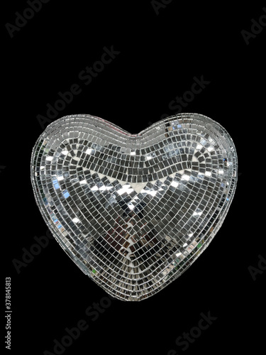 Christmas toy - heart, mirror, isolate