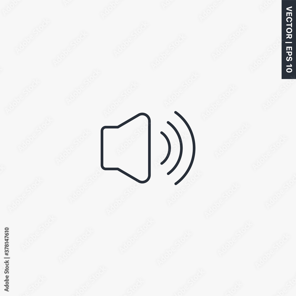 Sound volume, linear style sign for mobile concept and web design Sound volume, linear style sign for mobile concept and web design