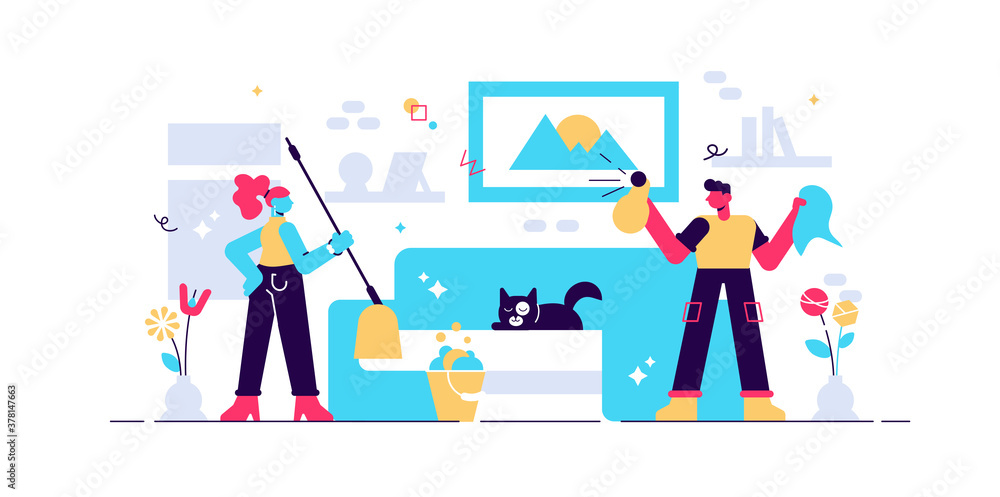 Housework vector illustration.