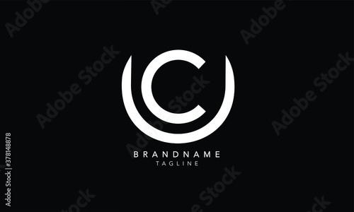 Alphabet letters Initials Monogram logo CU, UC, C and U