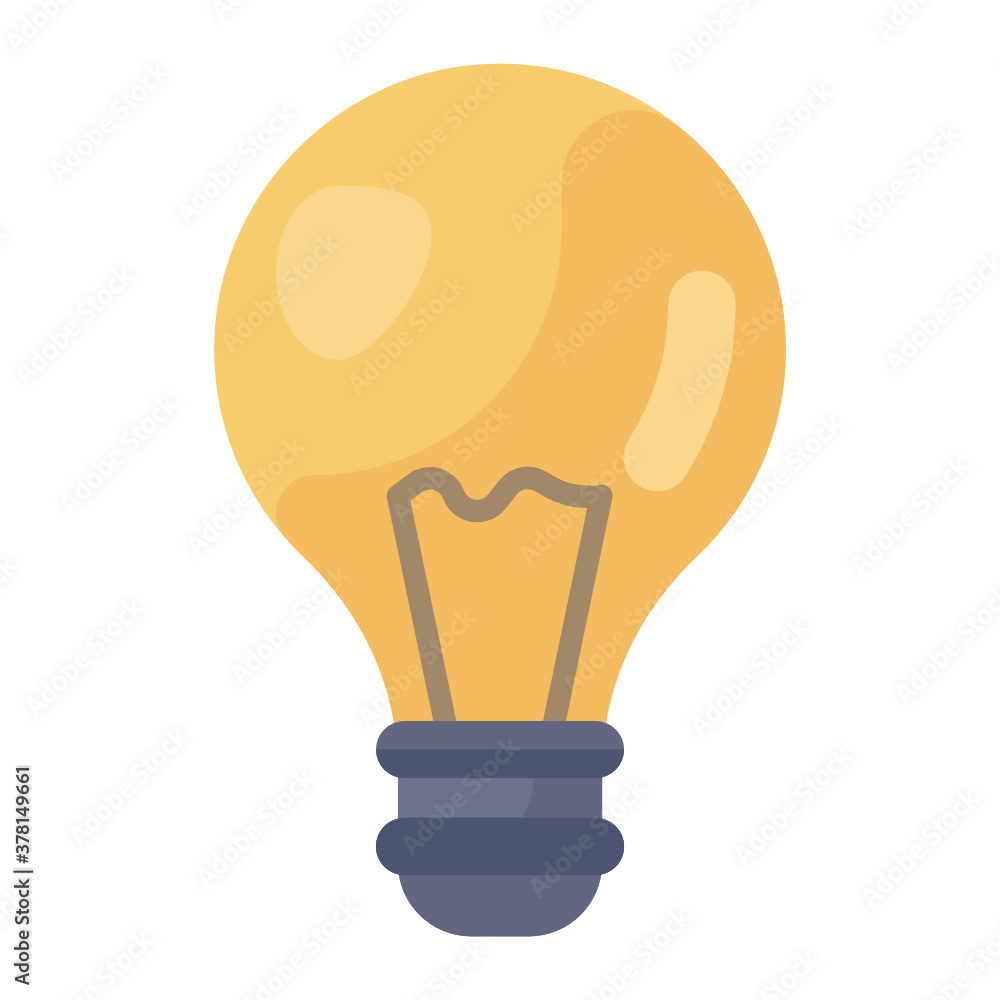 Electric bulb in editable flat style, energy light
Electric bulb in editable flat style, energy light