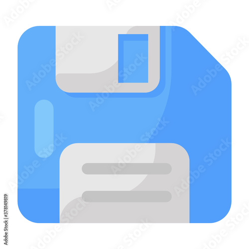 
Floppy disc icon in flat vector style 

