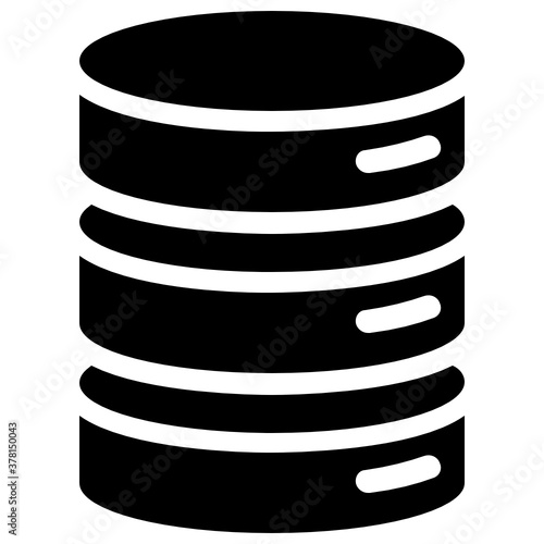 
Database icon style, editable vector of datacenter 
