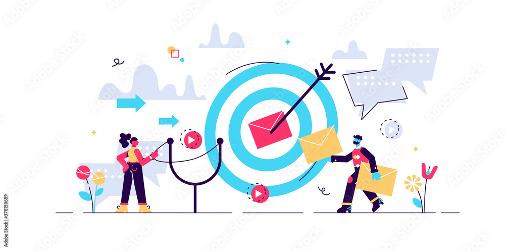 Direct marketing modern vector illustration Direct marketing modern vector illustration