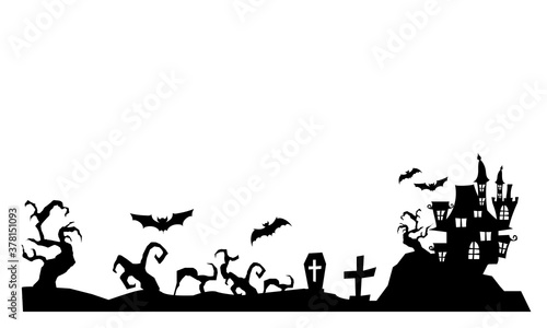 黒のハロウィンフレーム枠のベクターイラスト素材 Stock Vector Adobe Stock