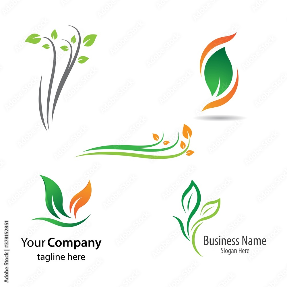 Fototapeta premium Leaf logo images