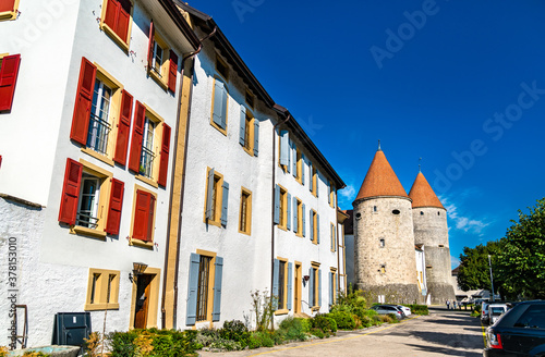 Yverdon-les-Bains Castle in the Canton of Vaud, Switzerland photo