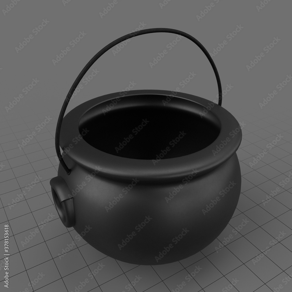 Cauldron candy bucket Stock 3D asset Adobe Stock