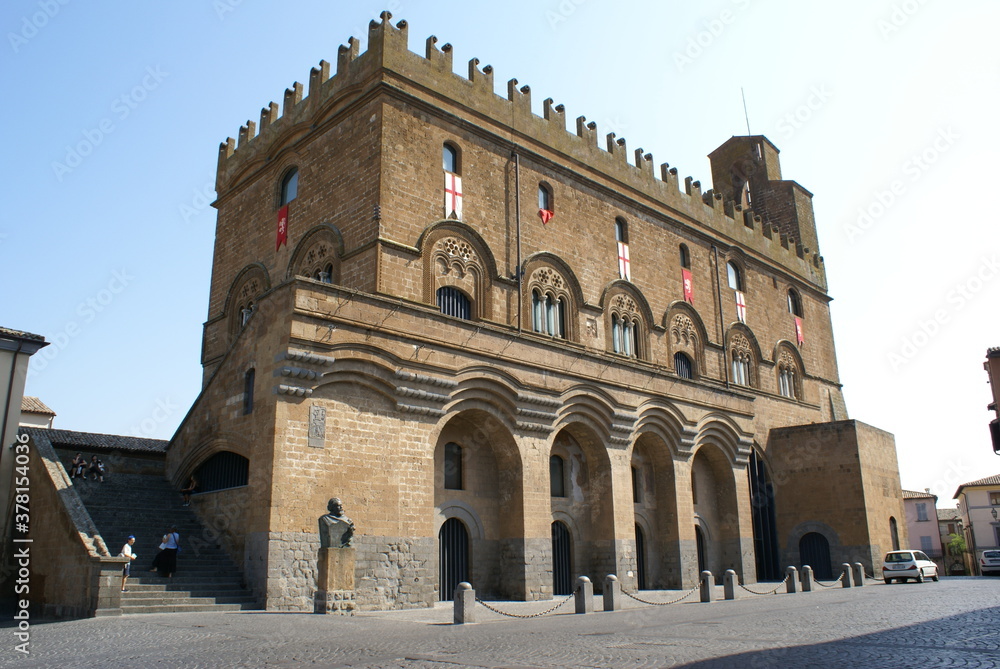 Orvieto, Italy - August 9 2009: facade of 