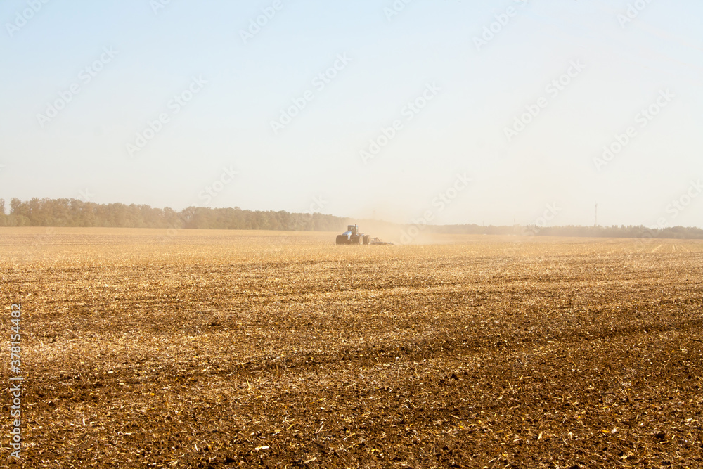 tractor in field