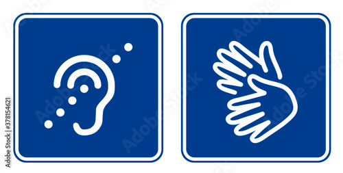 icons pictos deaf people