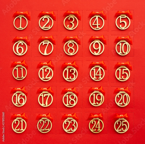 Advent calendar with dates