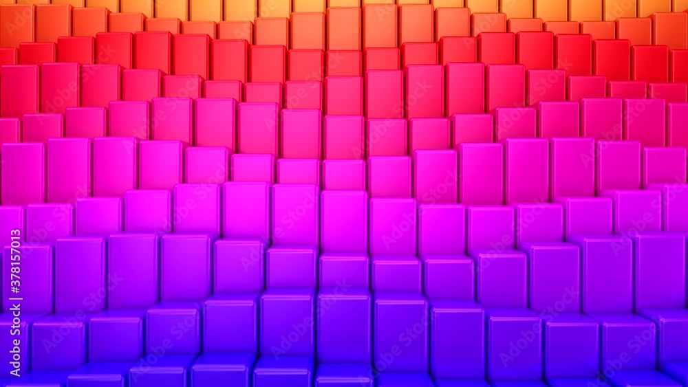 Boxes Form A Wave. Abstract motion, loop, 3d rendering, 4k resolution
Boxes Form A Wave. Abstract motion, loop, 3d rendering, 4k resolution