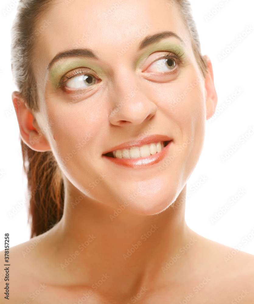 Beautiful health woman face with clean purity skin Beautiful health woman face with clean purity skin