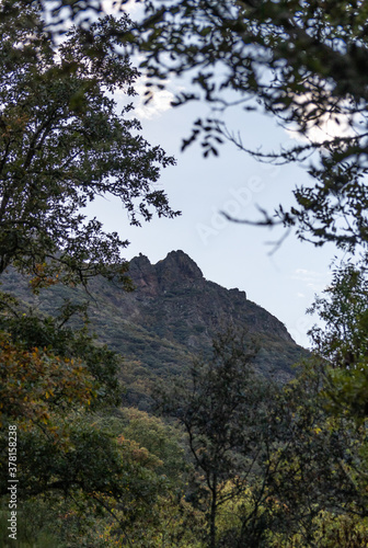 Landscape of mountains surrounded by greenery - Herrería de Compludo, El Bierzo, Spain  photo