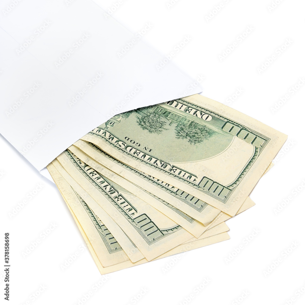 American dollars isolated on white background. Business concept. American dollars isolated on white background. Business concept.
