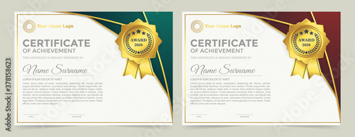 Membership certificate best award diploma set.