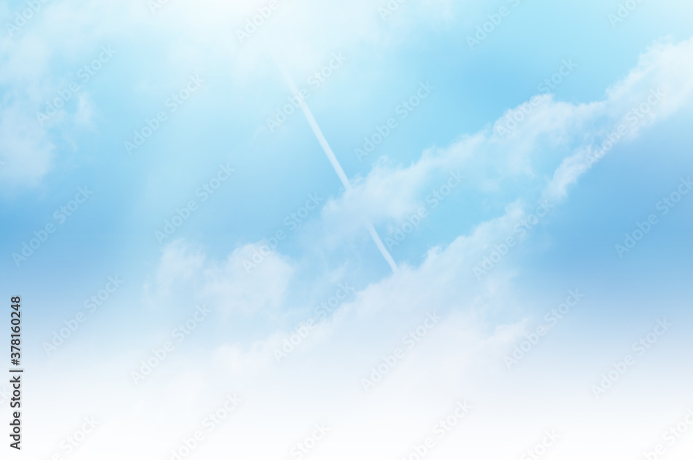 Blue sky with white cloud. The summer heaven is colorful clearing day Good weather and beautiful nature in the morning. Blue sky with white cloud. The summer heaven is colorful clearing day Good weather and beautiful nature in the morning.