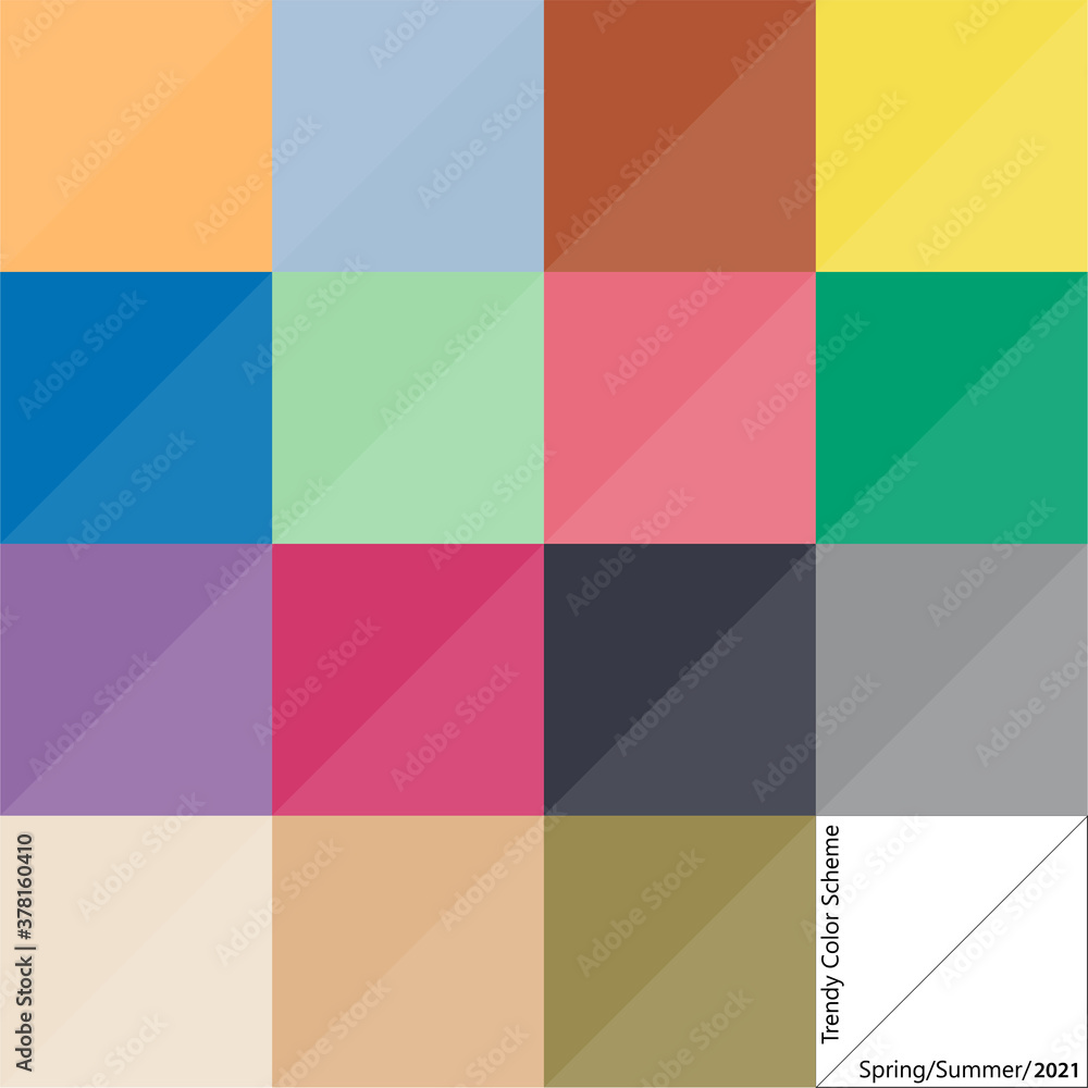 Fashion color design scheme for spring and summer season of 2021